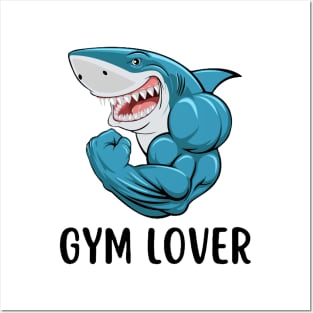 Gym lover shark classic Posters and Art